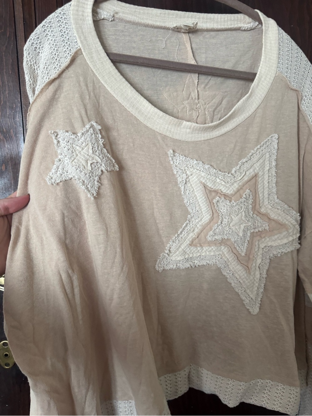 Star Patch Long Sleeve Knit Top - Picture 3 of 5